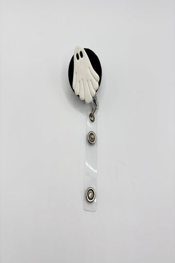 Ghost Polymer Clay Badge Reel