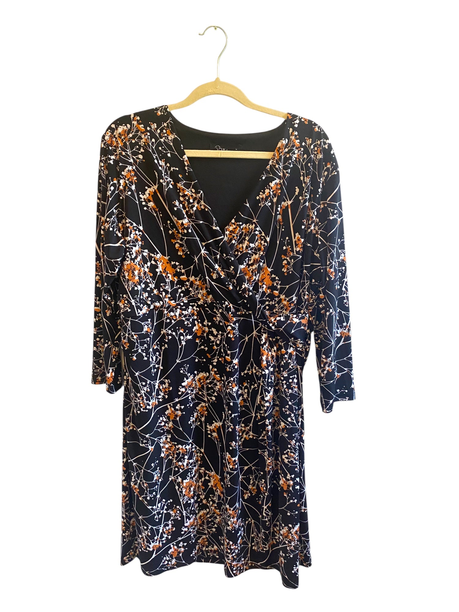 Velucci Women's Business Casual Midi Wrap Dress- Size-XXL