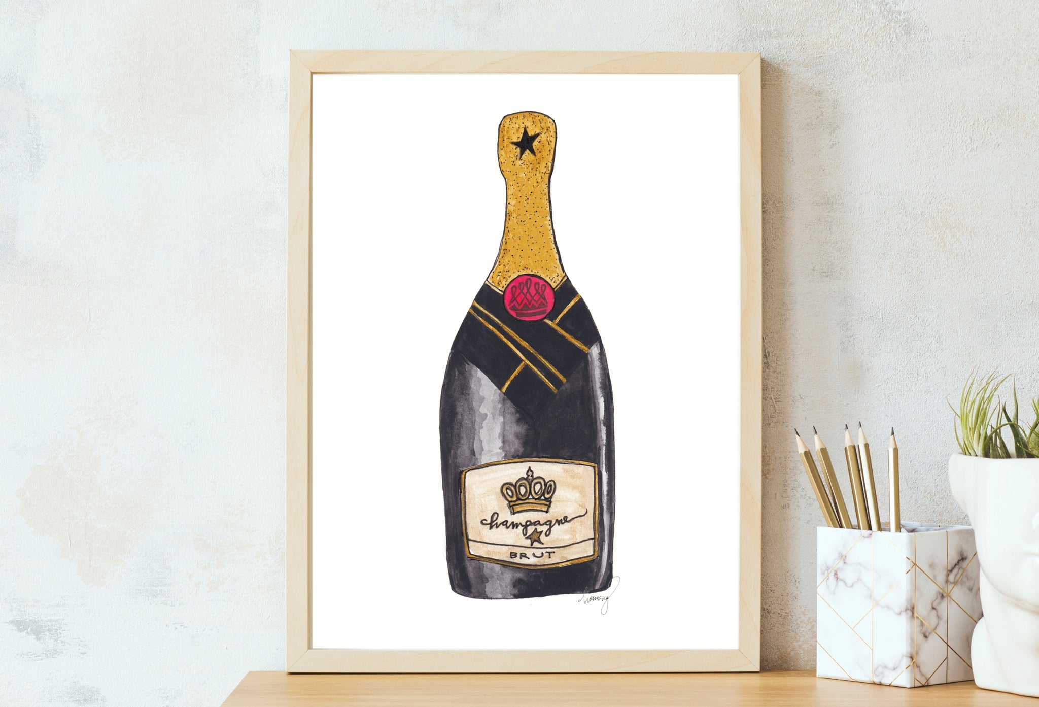 Champagne Print