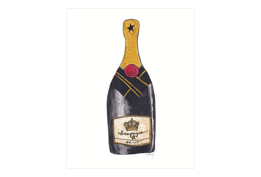 Champagne Print