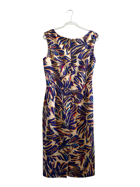 Tahari Sleeveless Leaf Print Dress Size-14