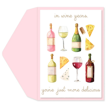 Wine Years Greeting Card