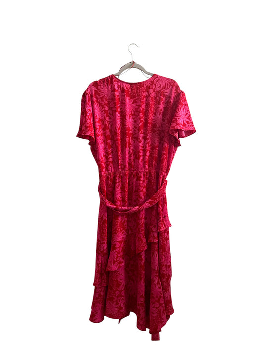 SOFIA Jeans Faux Wrap Dress with Flutter Sleeves Size-XXL