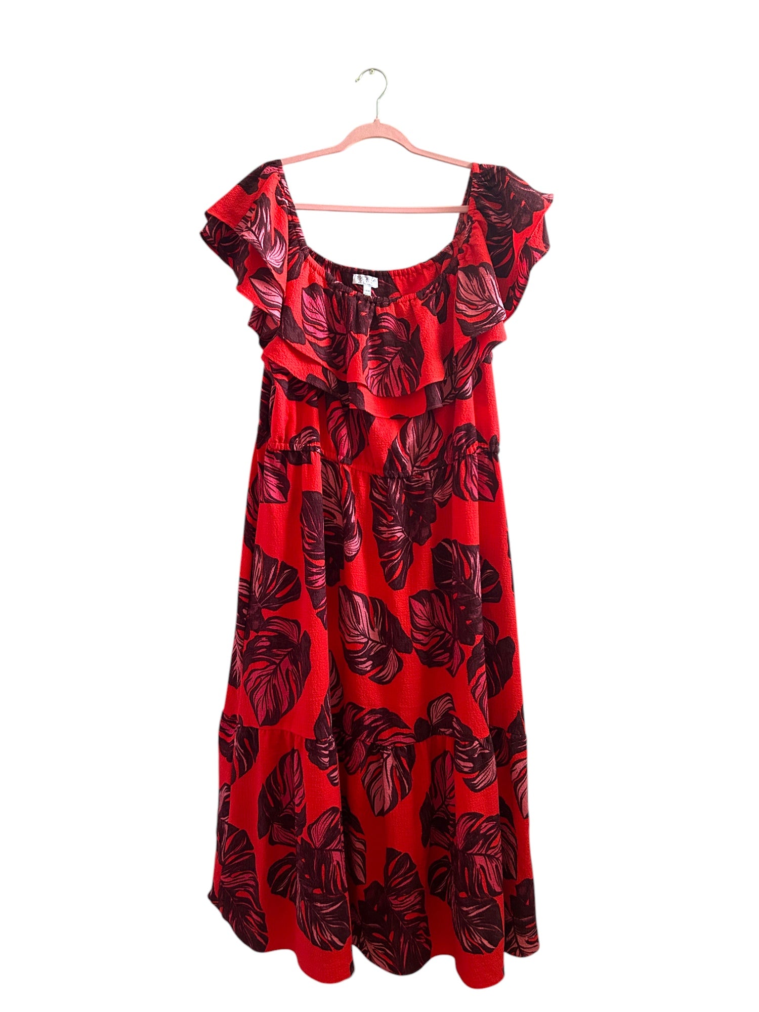 SOFIA Jeans Ruffle Off-Shoulder Maxi Dress Size-3X