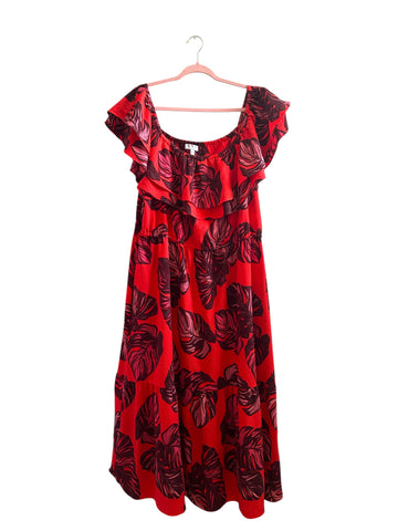 SOFIA Jeans Ruffle Off-Shoulder Maxi Dress Size-3X