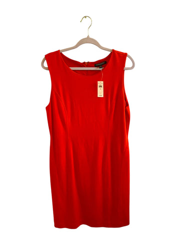 Banana Republic Sleeveless Red Knit Stretch Sheath Dress Size-14