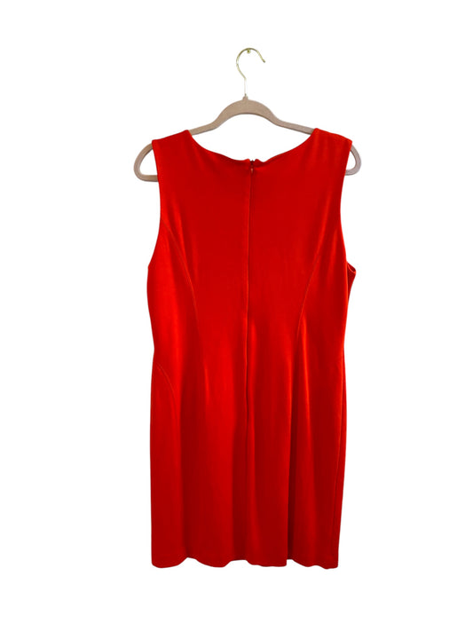 Banana Republic Sleeveless Red Knit Stretch Sheath Dress Size-14