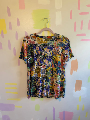 Johnny Was Floral T-Shirt Size-XS