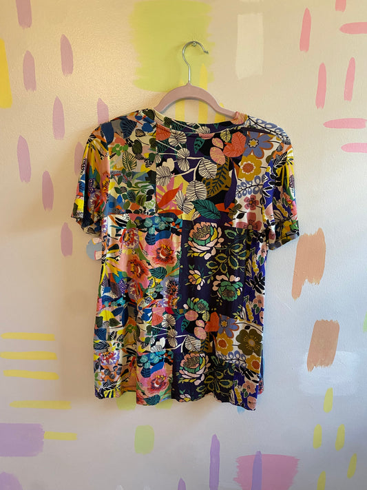 Johnny Was Floral T-Shirt Size-XS