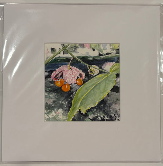 Original Watercolor Painting in Acid-Free Mat