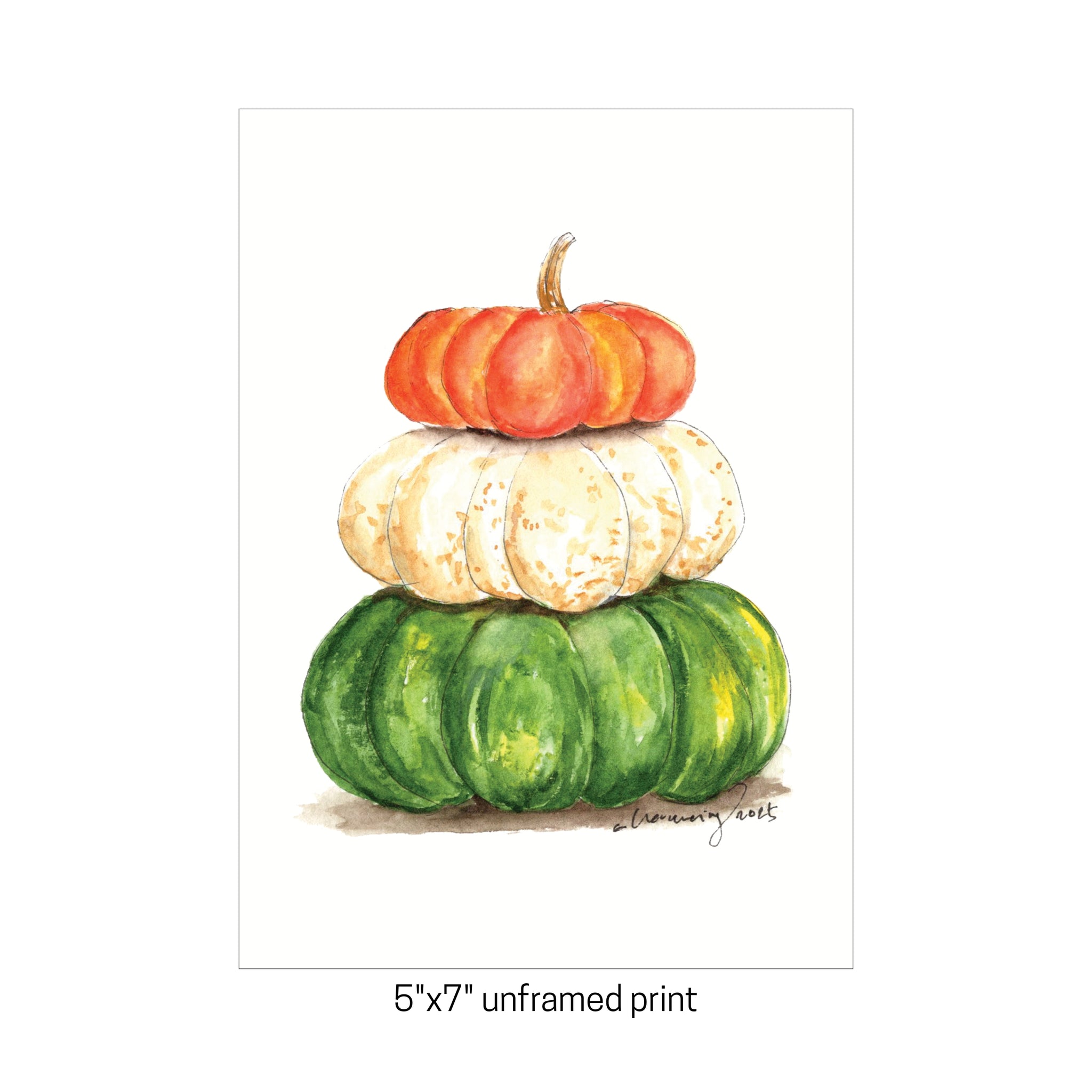 Fall Pumpkins 5x7 Print