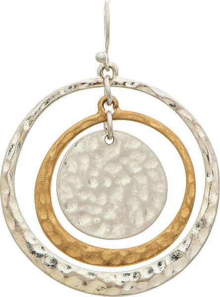 Two Tone Circles Earring