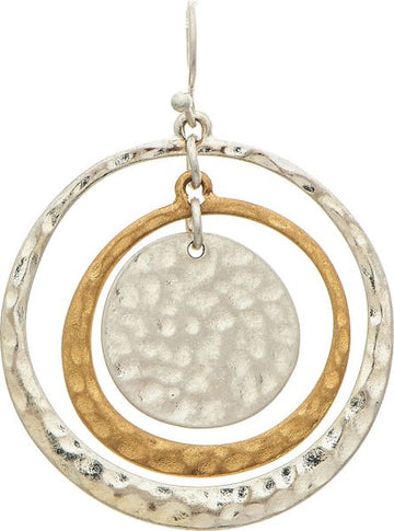 Two Tone Circles Earring