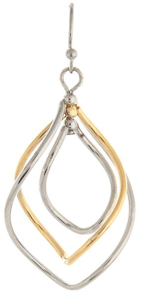 Two Tone Triple Twist Earring