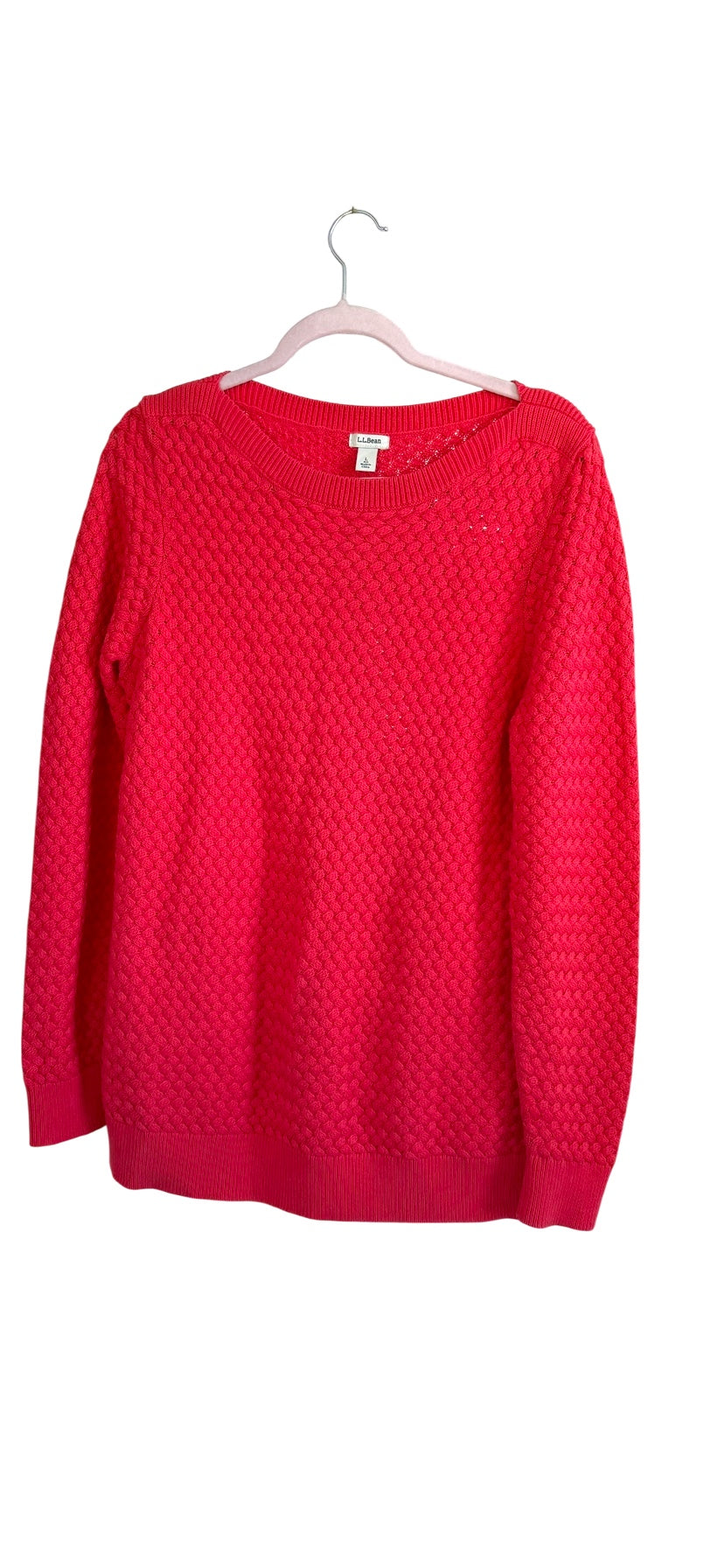 L.L. Bean Cotton Basket-Weave Sweater