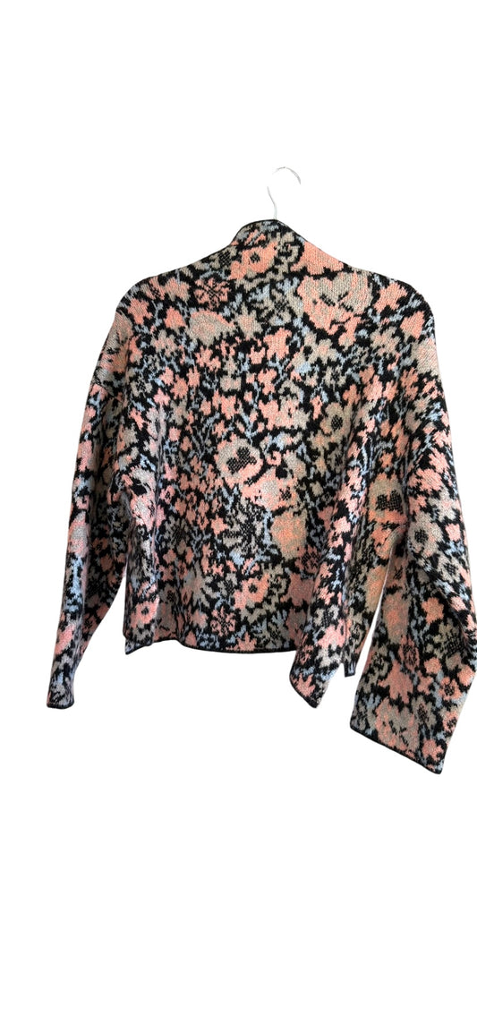 ZARA Jacquard Floral Print Sweater