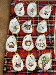 Shell Ornament Set - 12 days of Christmas
