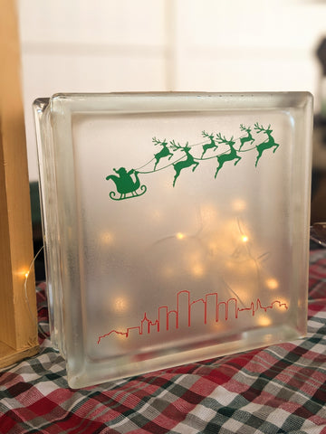 RVA Skyline w/Santa Frosted Cube