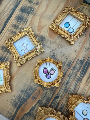 Mini watercolor magnet