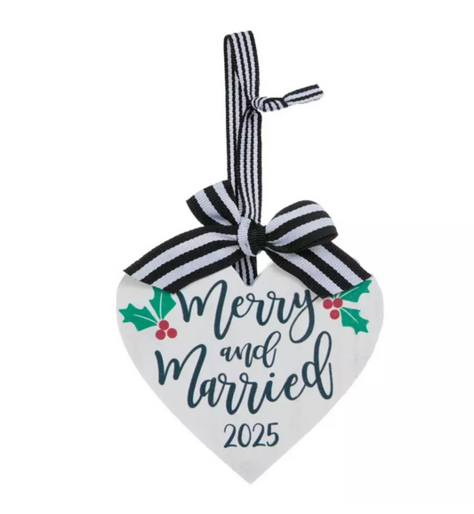 Merry and Married Ornament