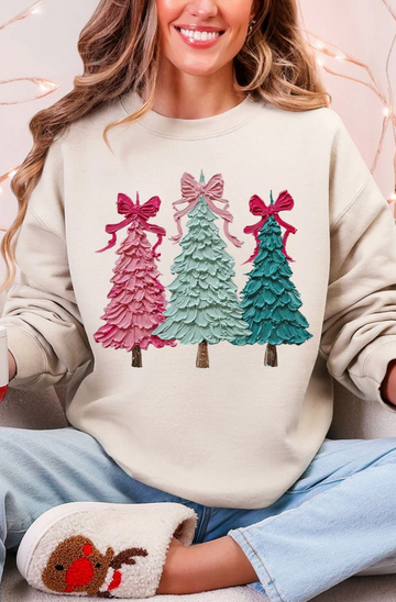 The Painted Trio Trees Heavy Blend Crew Sweatshirt