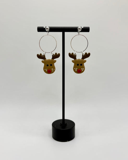 Rudolph Polymer Clay Earrings
