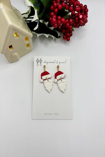 Santa Polymer Clay Earrings