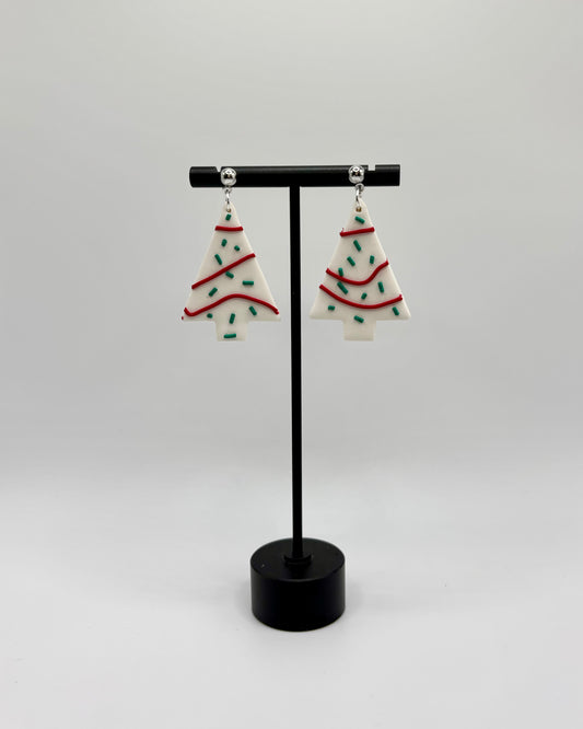 Christmas Tree Snack Cake Polymer Clay Earrings