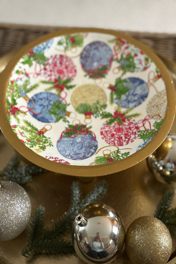 Christmas Ornament Pedestal Dish