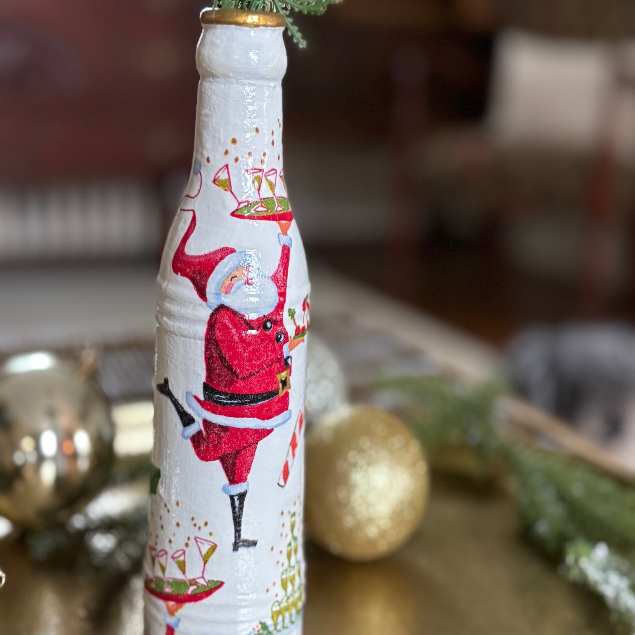 Christmas Bottle Vase
