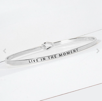 Live in the Moment Mantra Bracelet