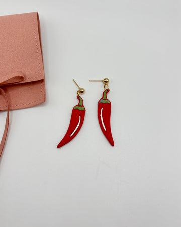 Chili Pepper Polymer Clay Earrings