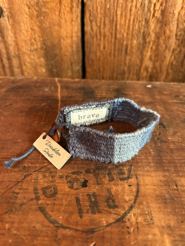 "Brave"  Handwoven Inspiration Bracelet