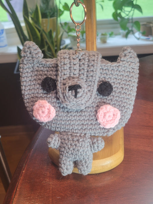 Cat Airpod Case Holder Keychain