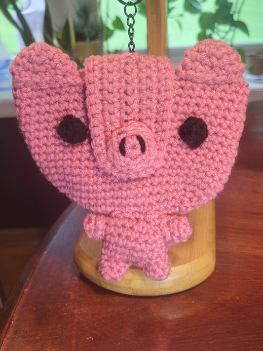 Pig Airpod Case Holder Keychain