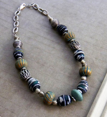 Turquoise and Black necklace