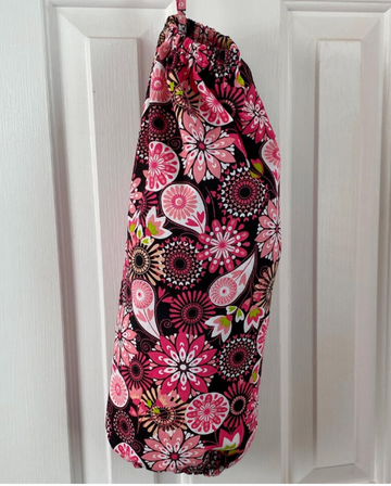 Black and Pink Mandala Plastic Bag Holder
