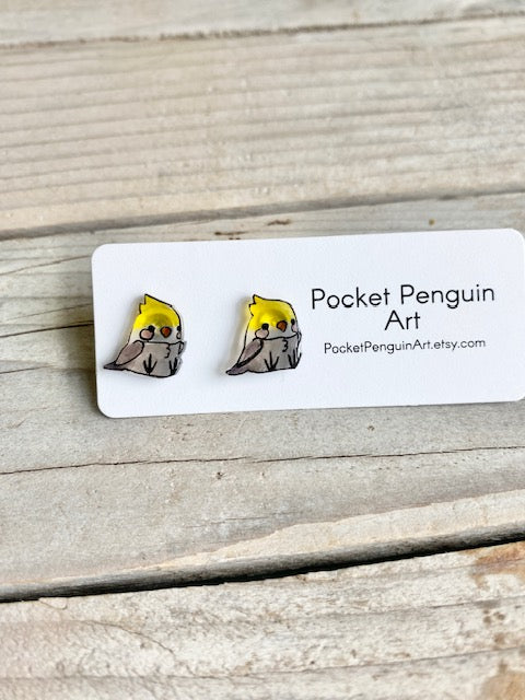Pocket Penguin Earrings Parakeet