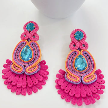 Pop of Color Soutache Earrings