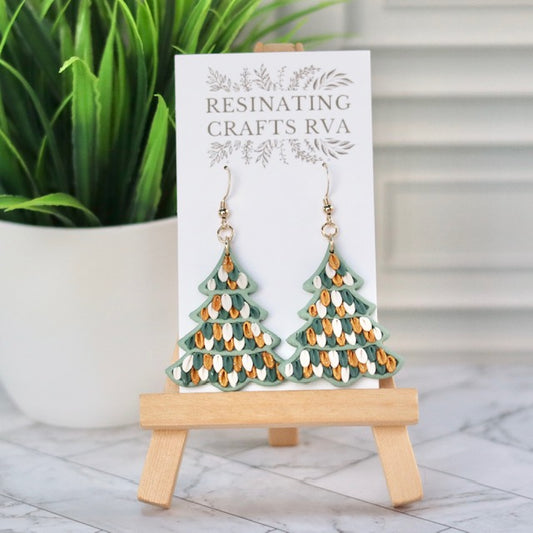 Elegant Christmas Tree Earrings