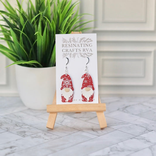 Gnome for the Holidays Polymer Clay Earrings