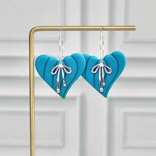 Heartstrings Polymer Clay Hoop Earrings