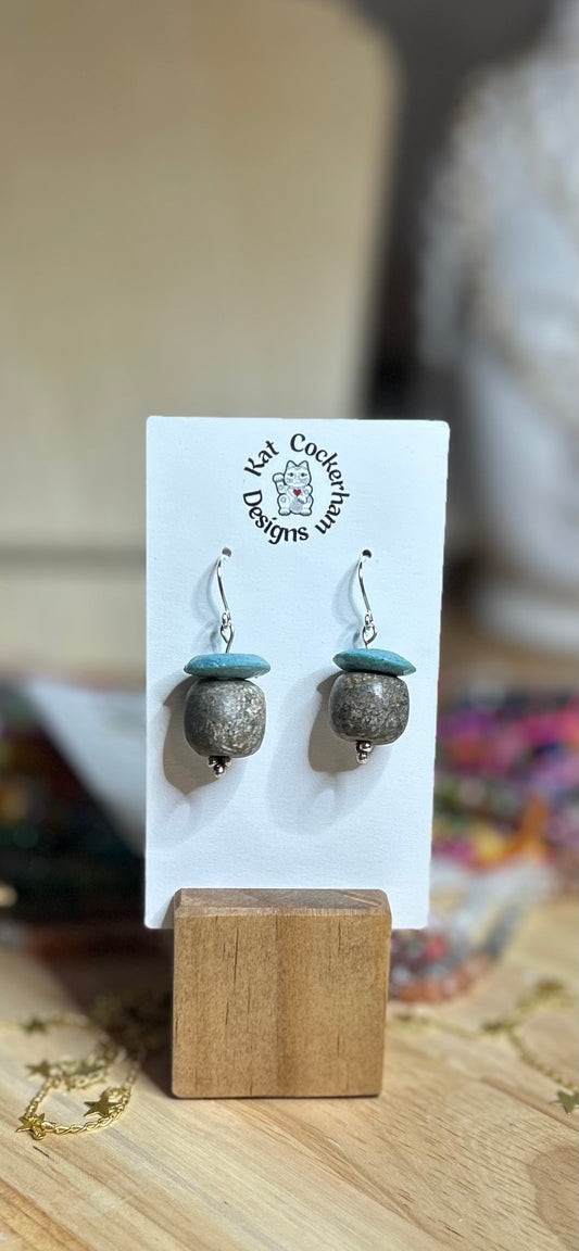 Stegodon bead earrings