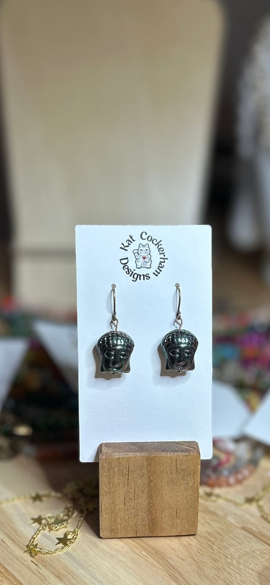 Buddha head earrings