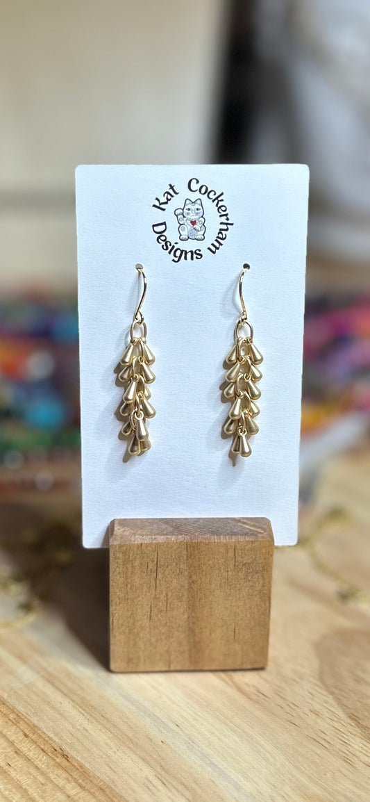 Hand knotted bead earrings