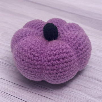 Crocheted Pumpkin - purple