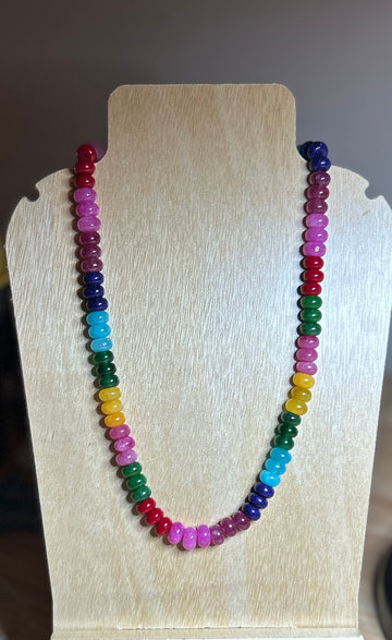 Beaded necklace multi color