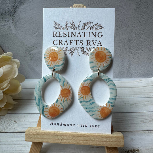 Sunny Disposition Polymer Clay Earrings | Hypoallergenic Sterling Silver Post Earrings