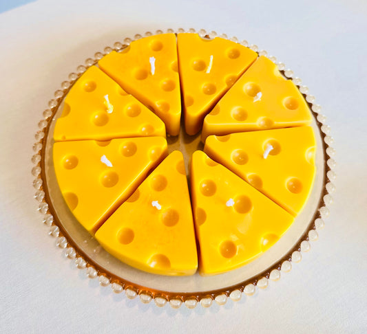Cheese shaped candle