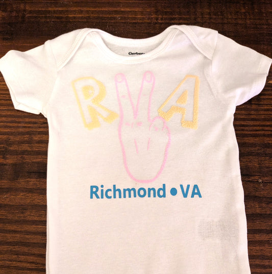 RVA - Richmond Peace baby onesie